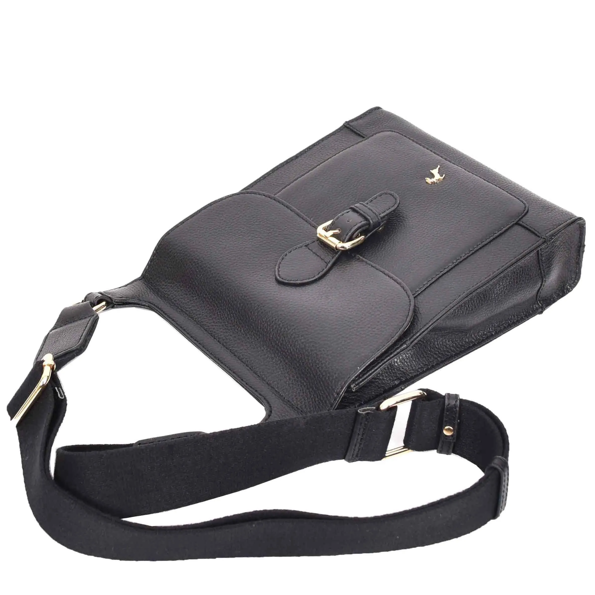 DR685 Ladies Real Leather Travel Messenger Bag Black