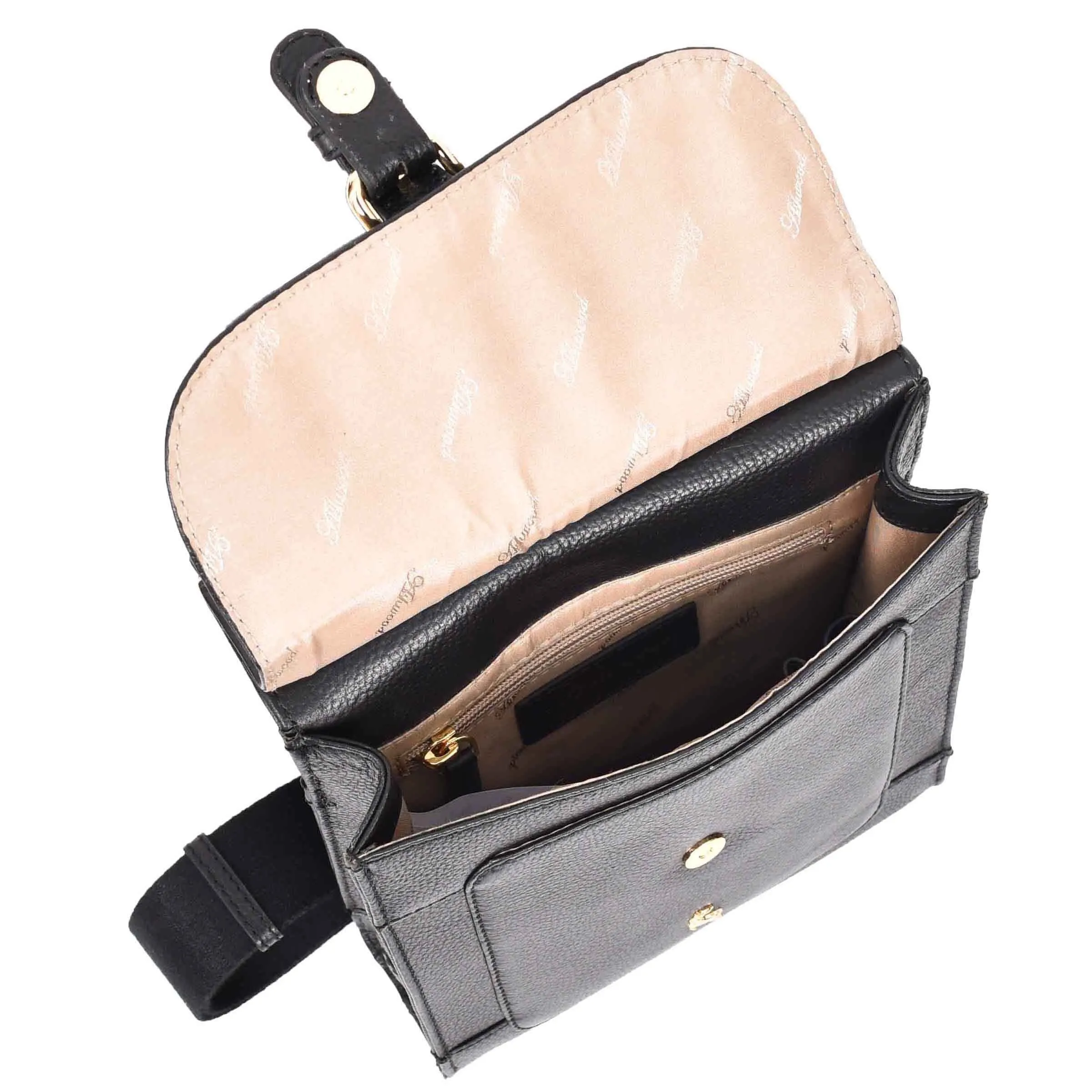 DR685 Ladies Real Leather Travel Messenger Bag Black