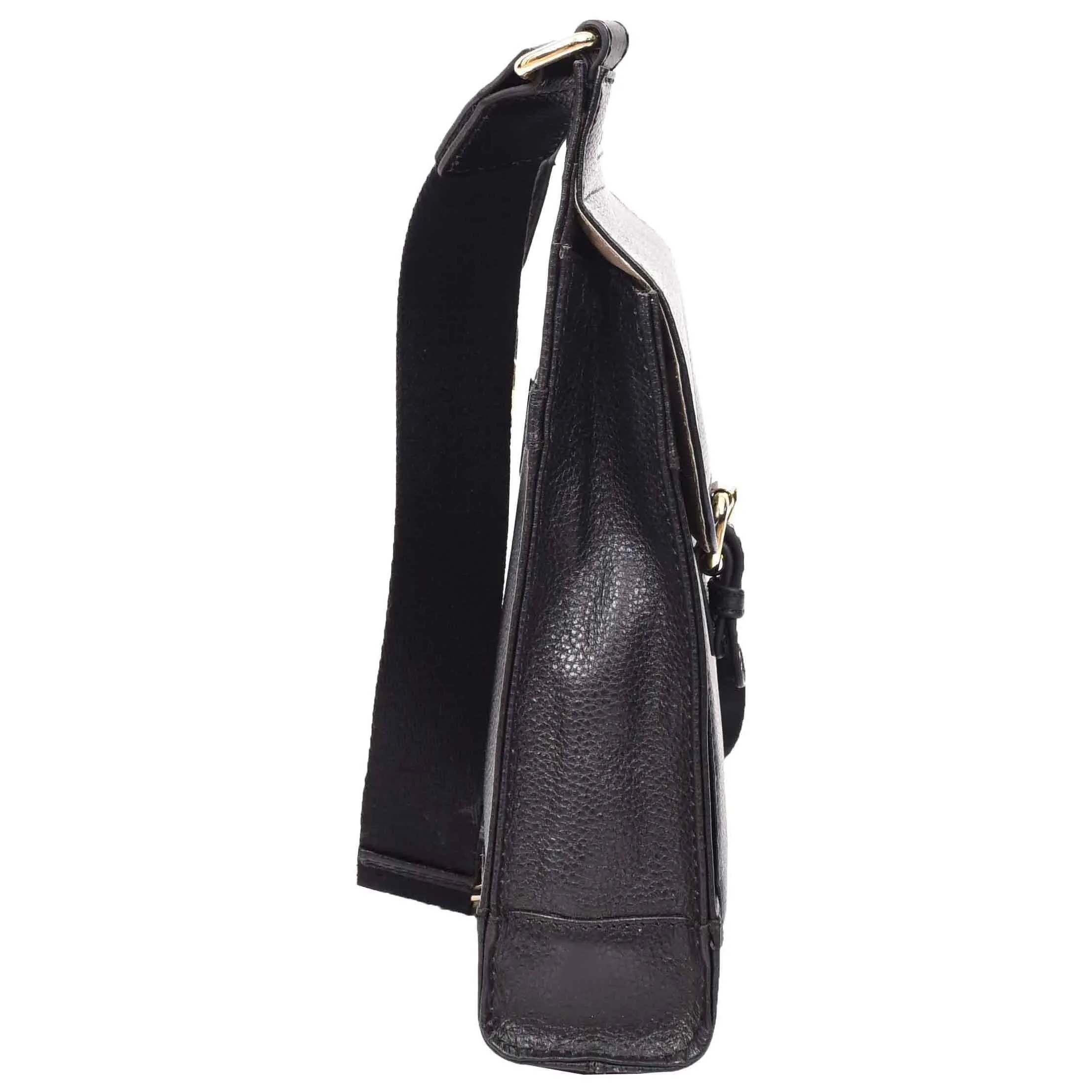 DR685 Ladies Real Leather Travel Messenger Bag Black