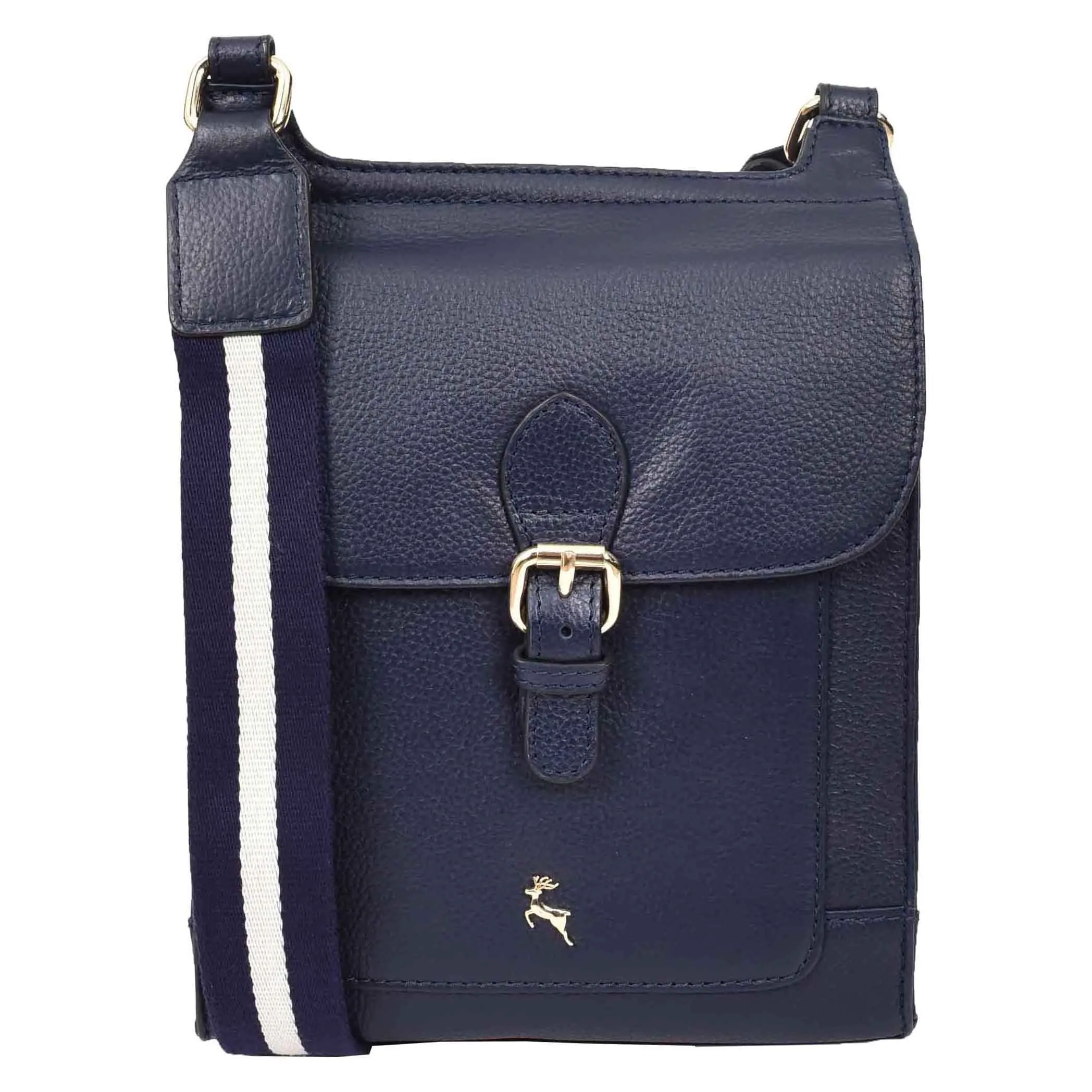 DR685 Ladies Real Leather Travel Messenger Bag Navy