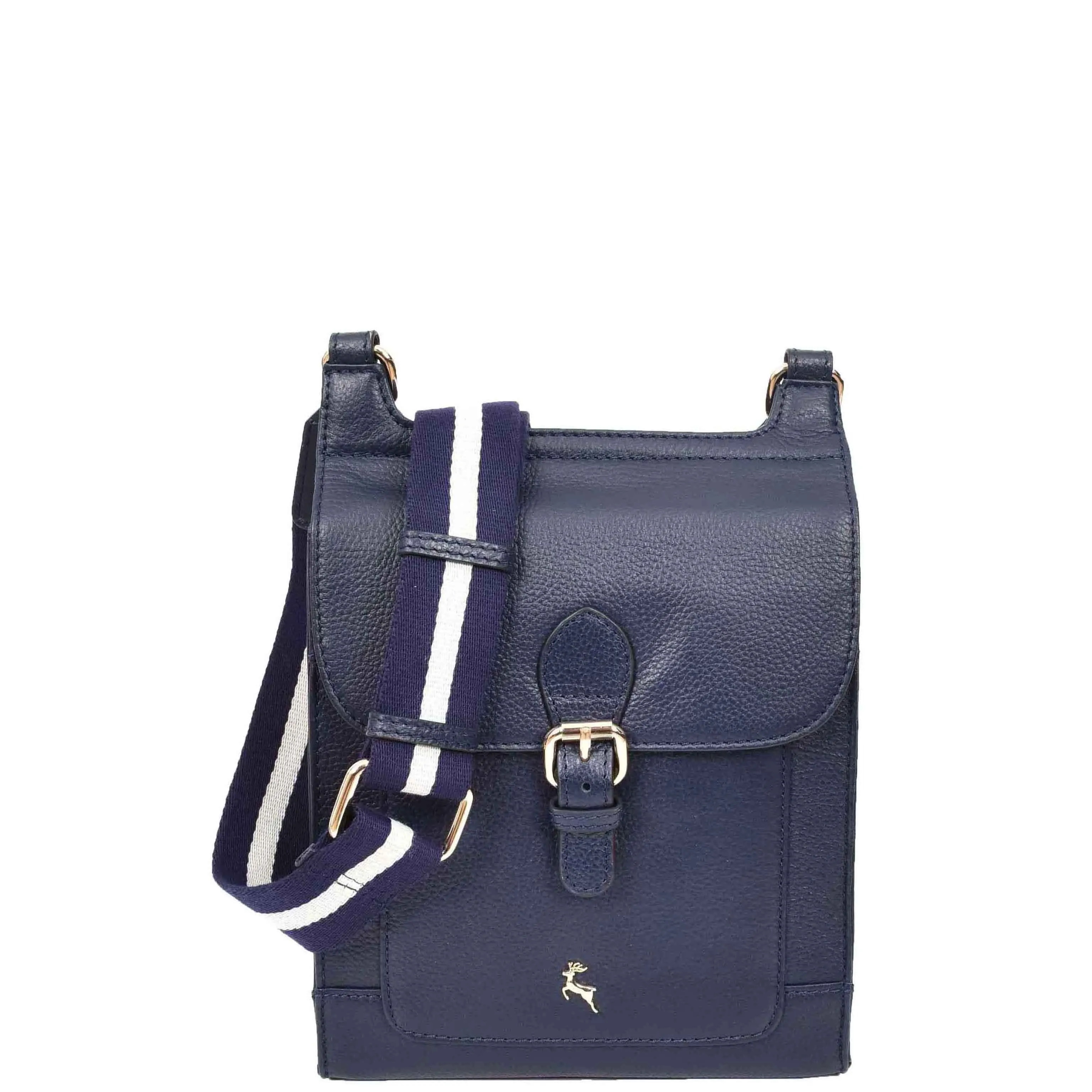 DR685 Ladies Real Leather Travel Messenger Bag Navy