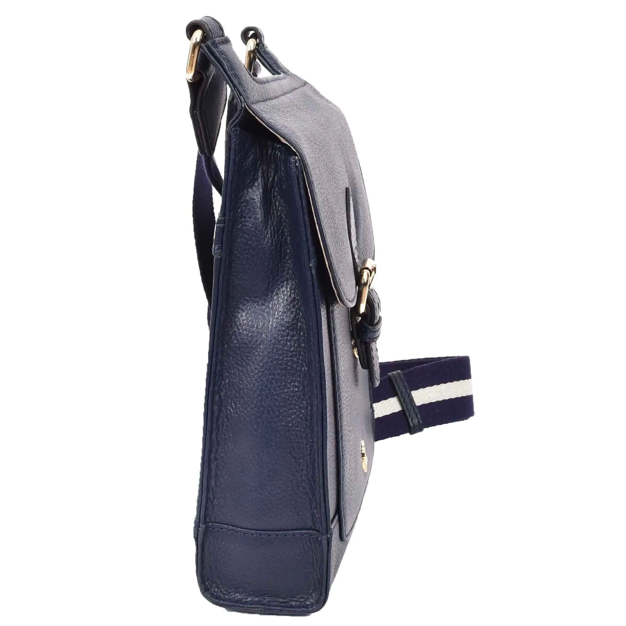 DR685 Ladies Real Leather Travel Messenger Bag Navy