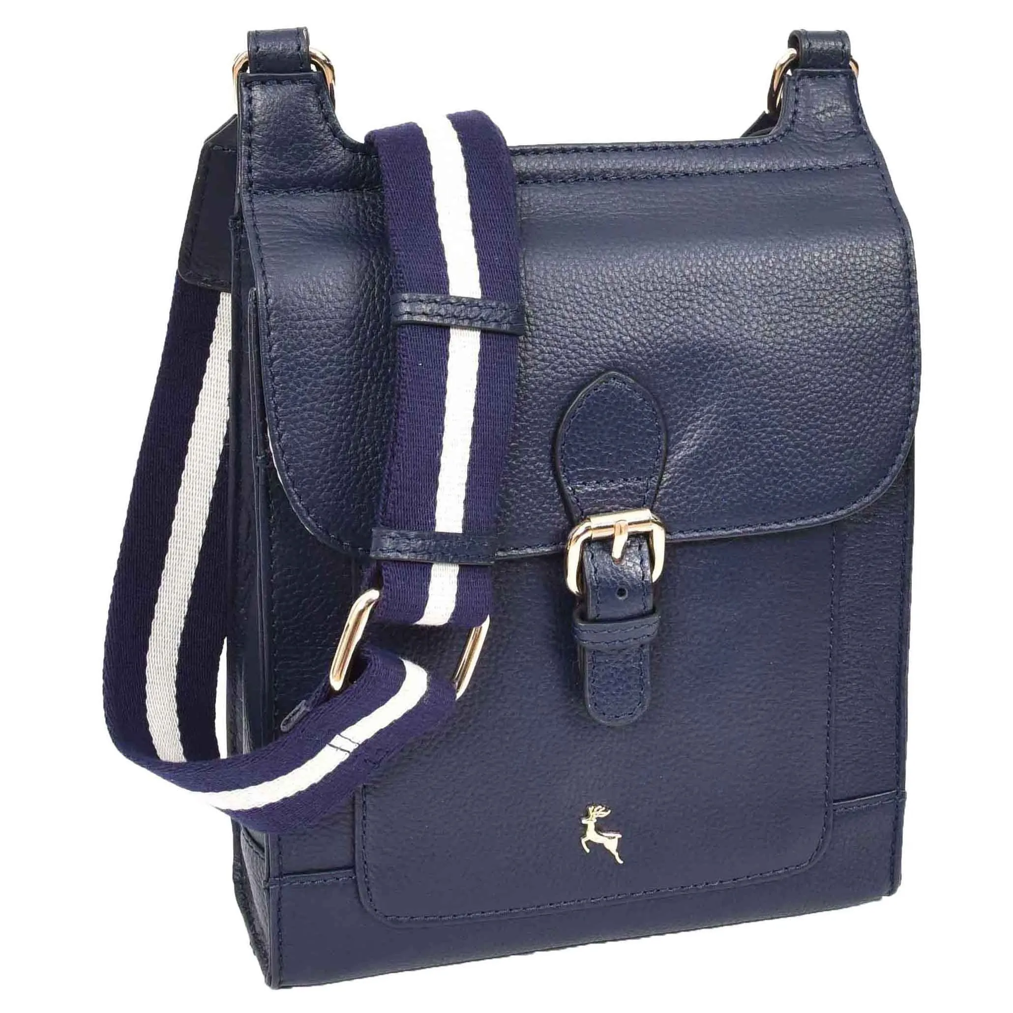 DR685 Ladies Real Leather Travel Messenger Bag Navy