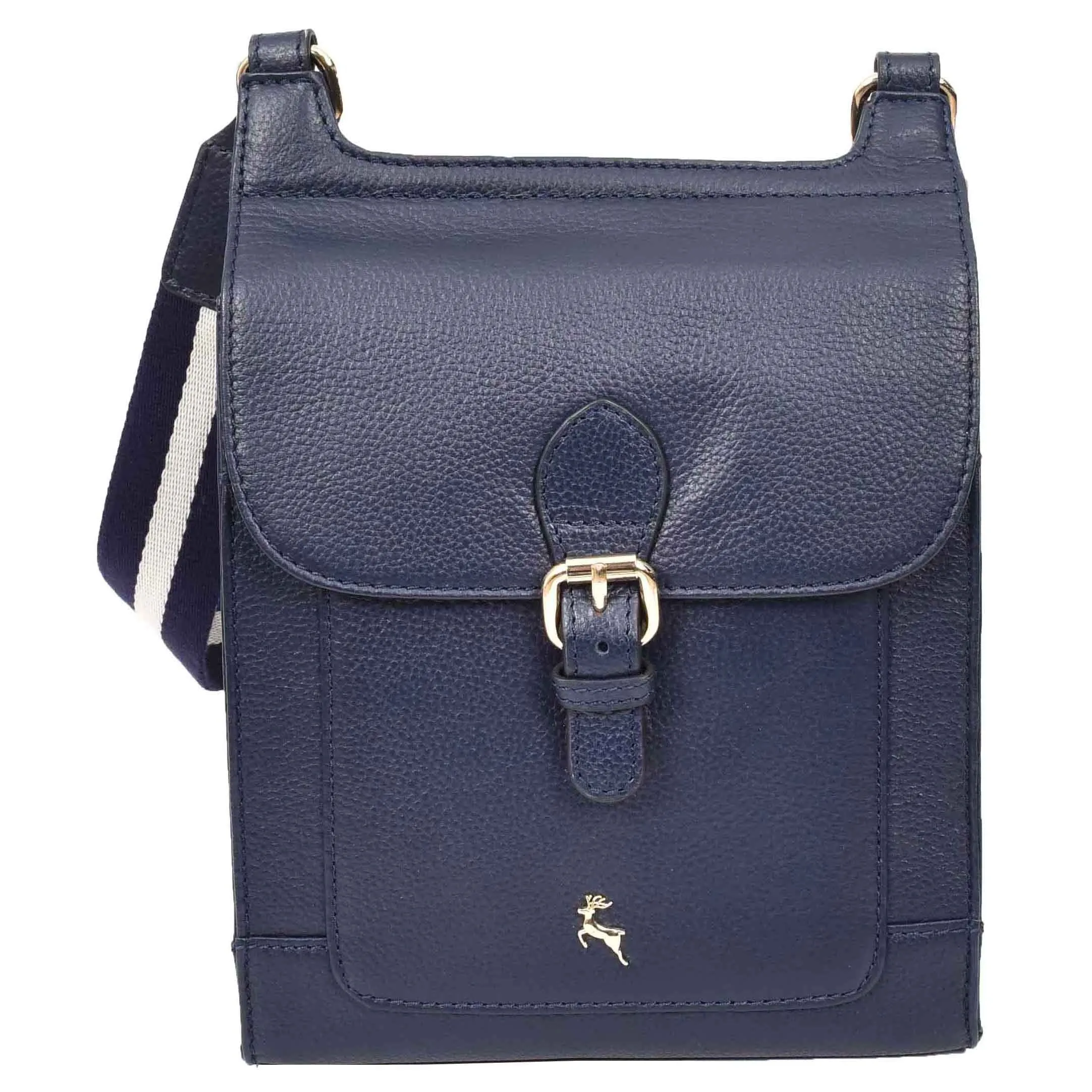 DR685 Ladies Real Leather Travel Messenger Bag Navy