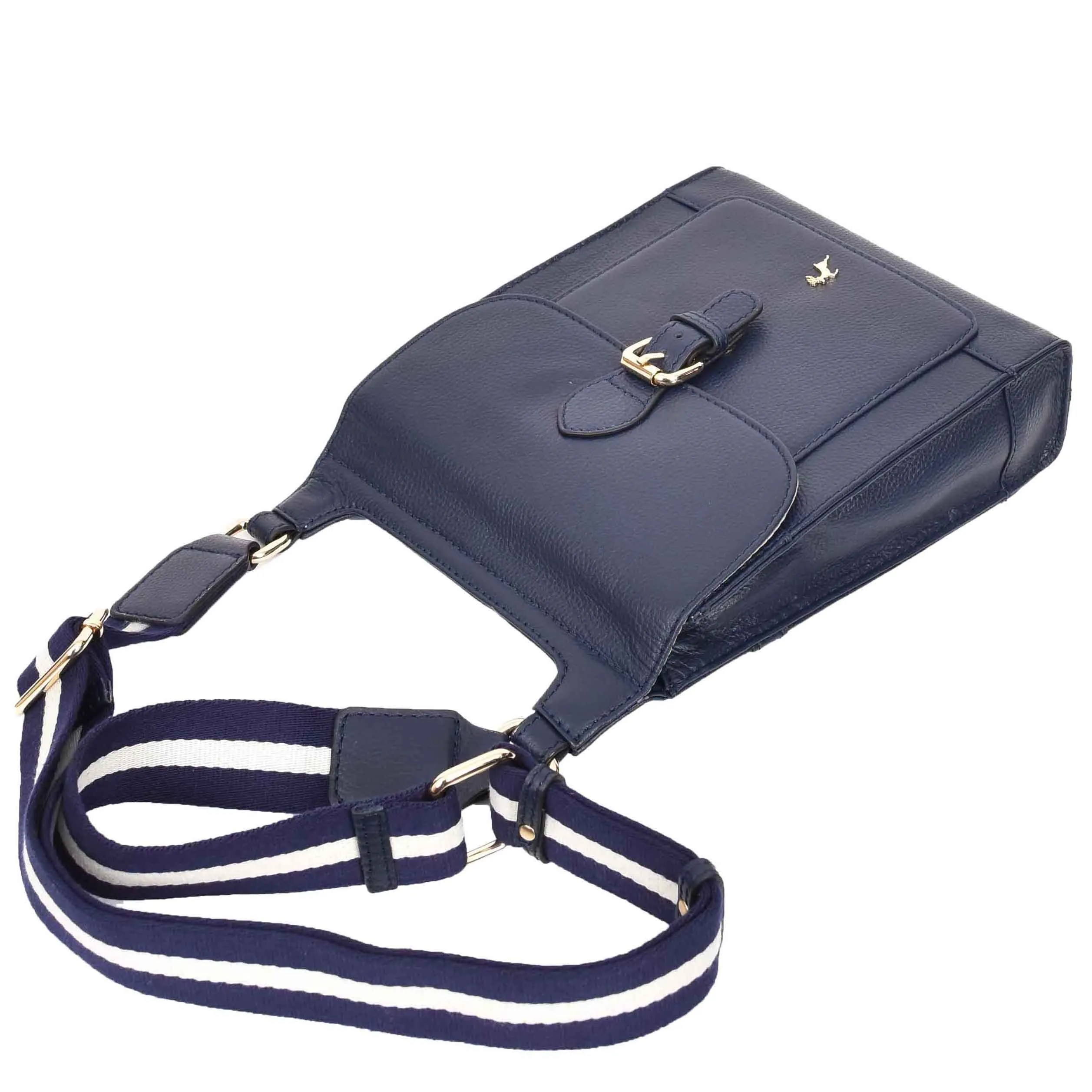 DR685 Ladies Real Leather Travel Messenger Bag Navy