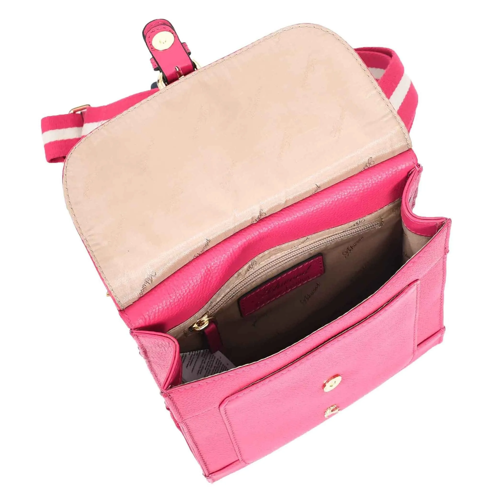 DR685 Ladies Real Leather Travel Messenger Bag Pink