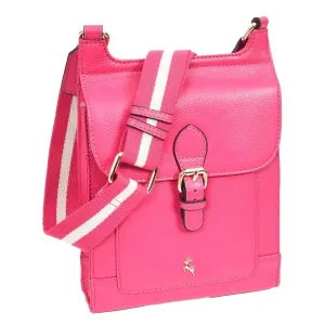 DR685 Ladies Real Leather Travel Messenger Bag Pink