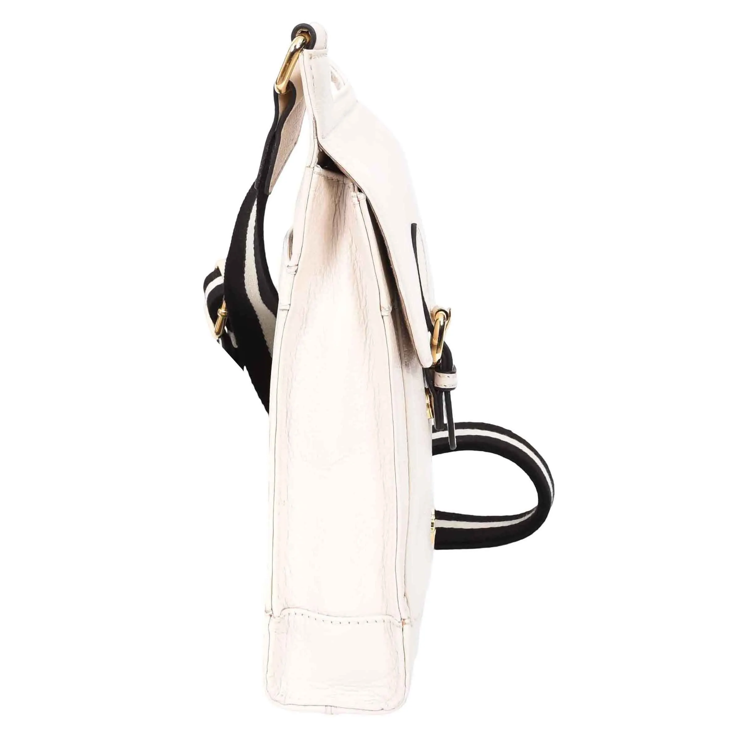 DR685 Ladies Real Leather Travel Messenger Bag White