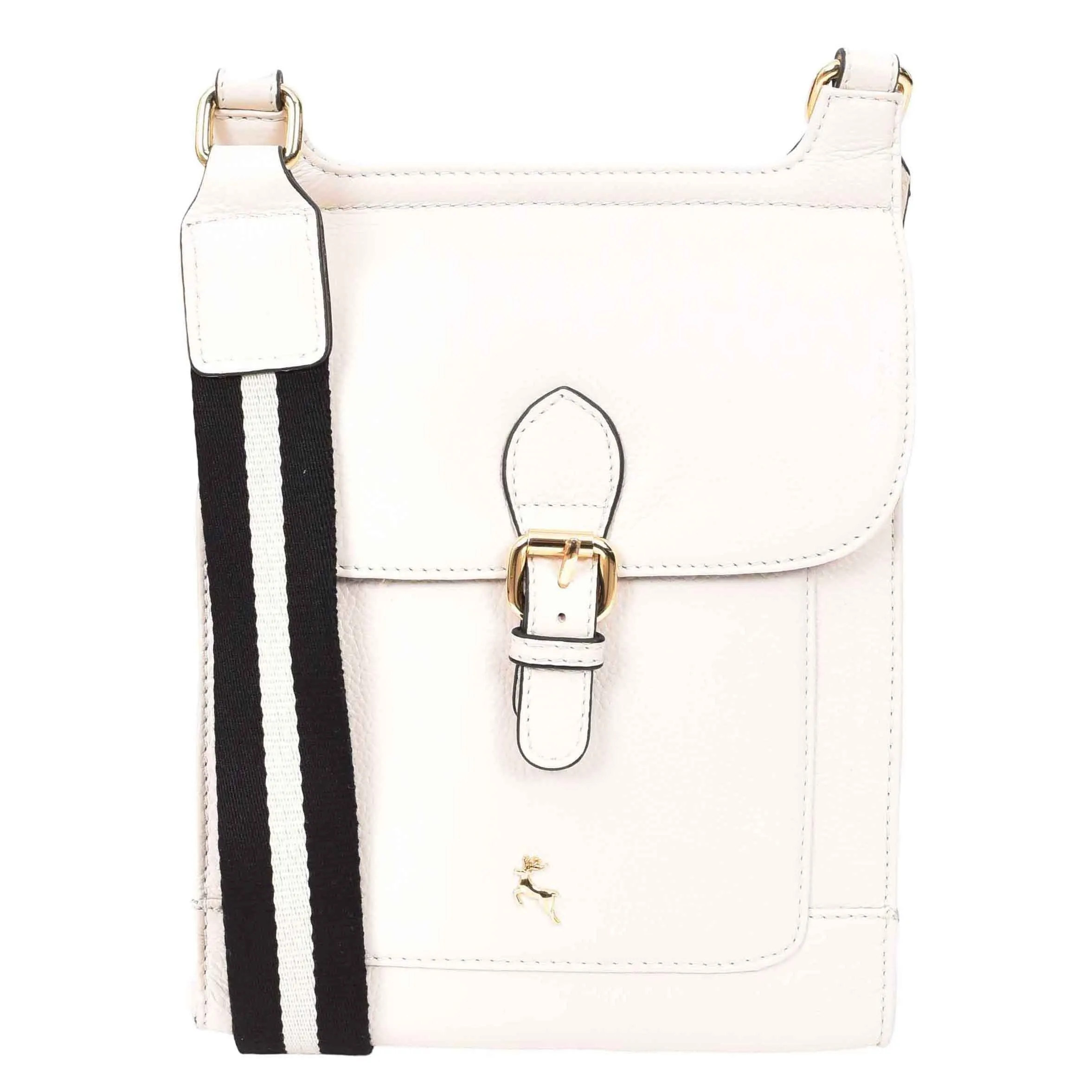 DR685 Ladies Real Leather Travel Messenger Bag White
