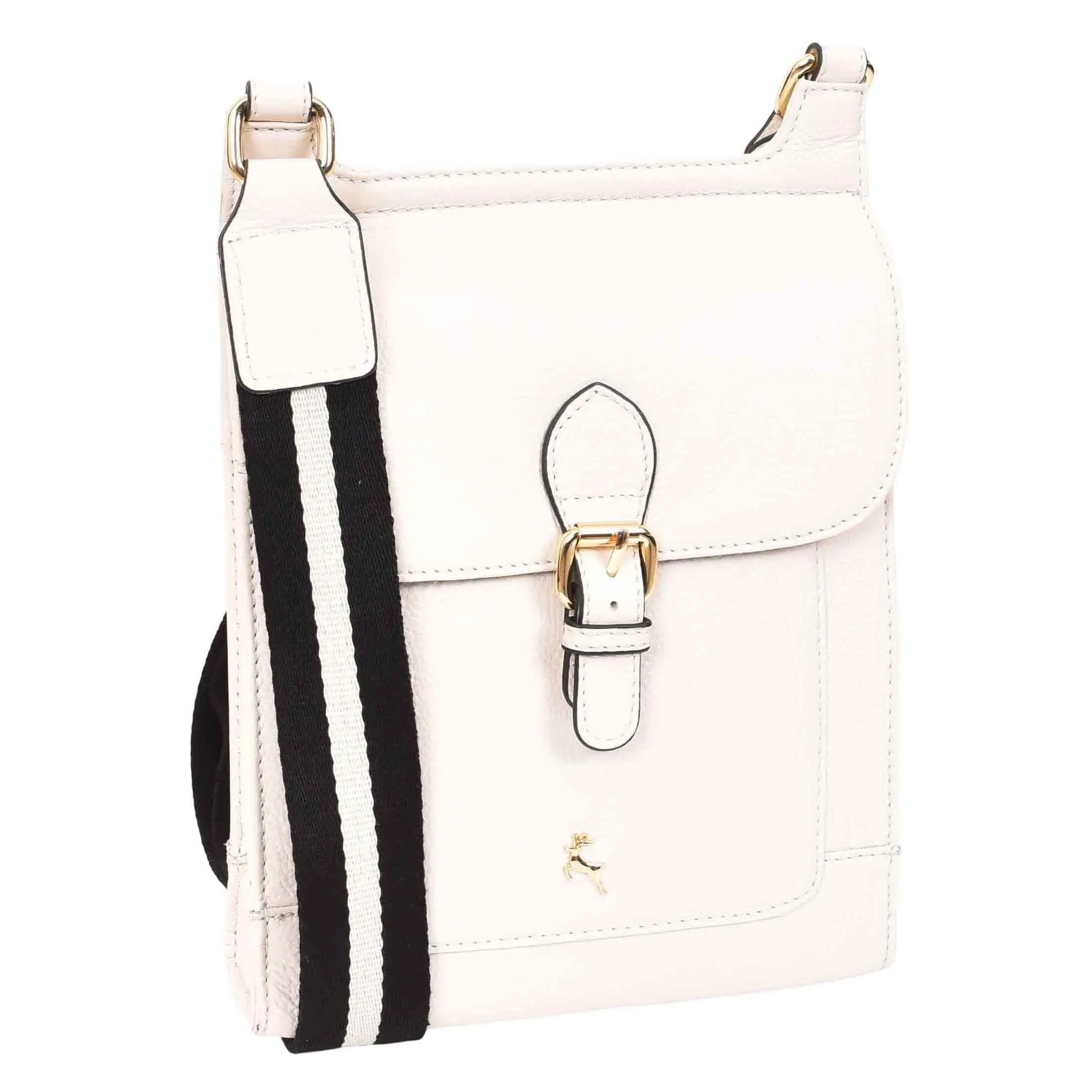 DR685 Ladies Real Leather Travel Messenger Bag White