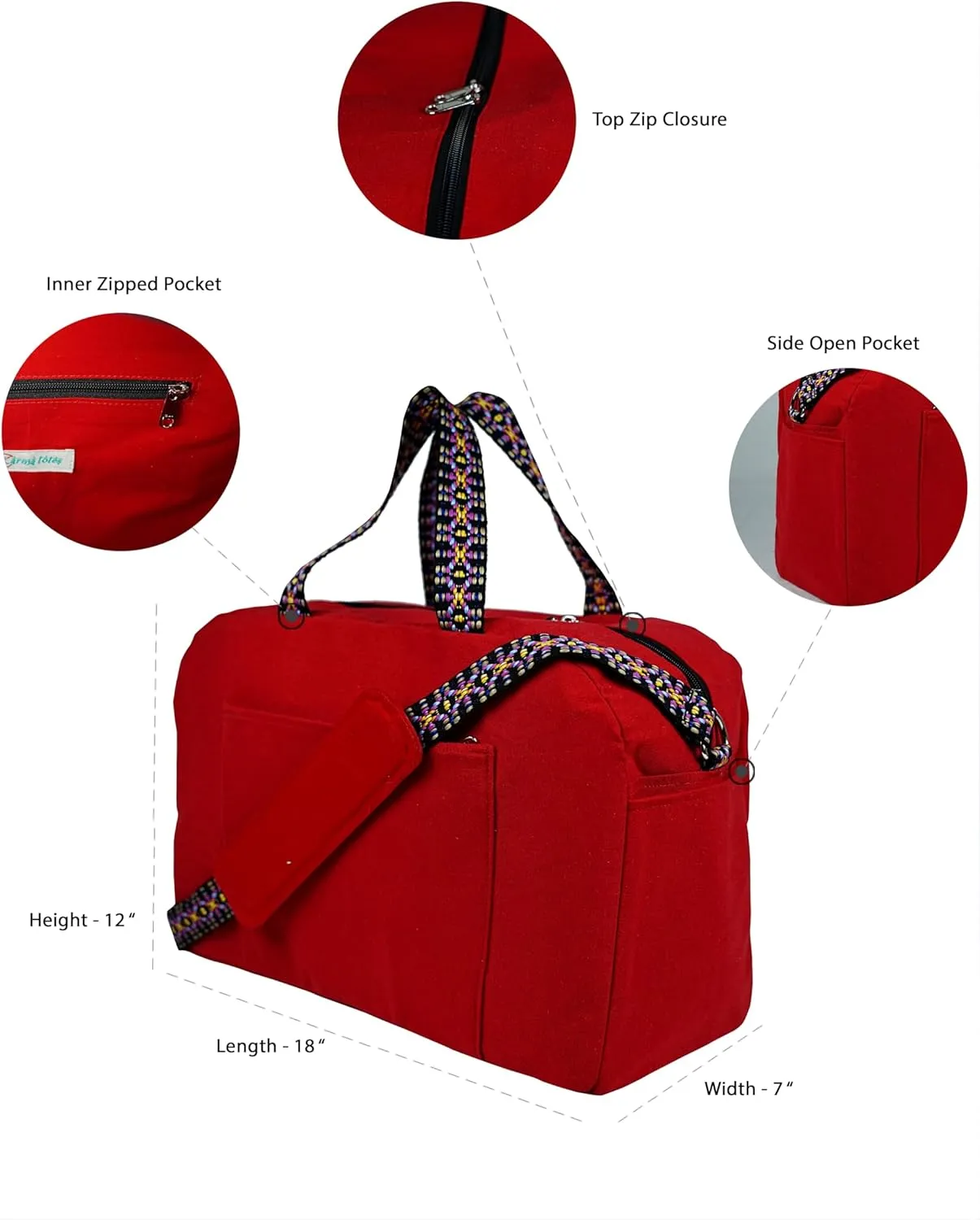 Duffel Bag - Karma Totes (Crimson Burst)