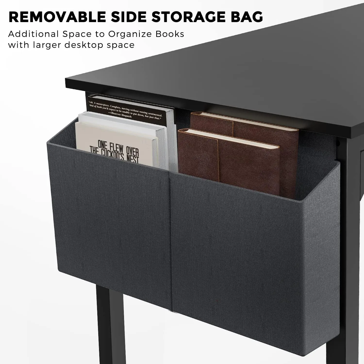DUMOS 32 Inch Small Computer Office Desk Modern Simple Style Writing Study Work Table for Home Bedroom - Modern Black