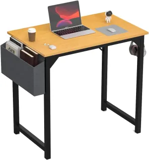 DUMOS 32 Inch Small Computer Office Desk Modern Simple Style Writing Study Work Table for Home Bedroom - Original Wood