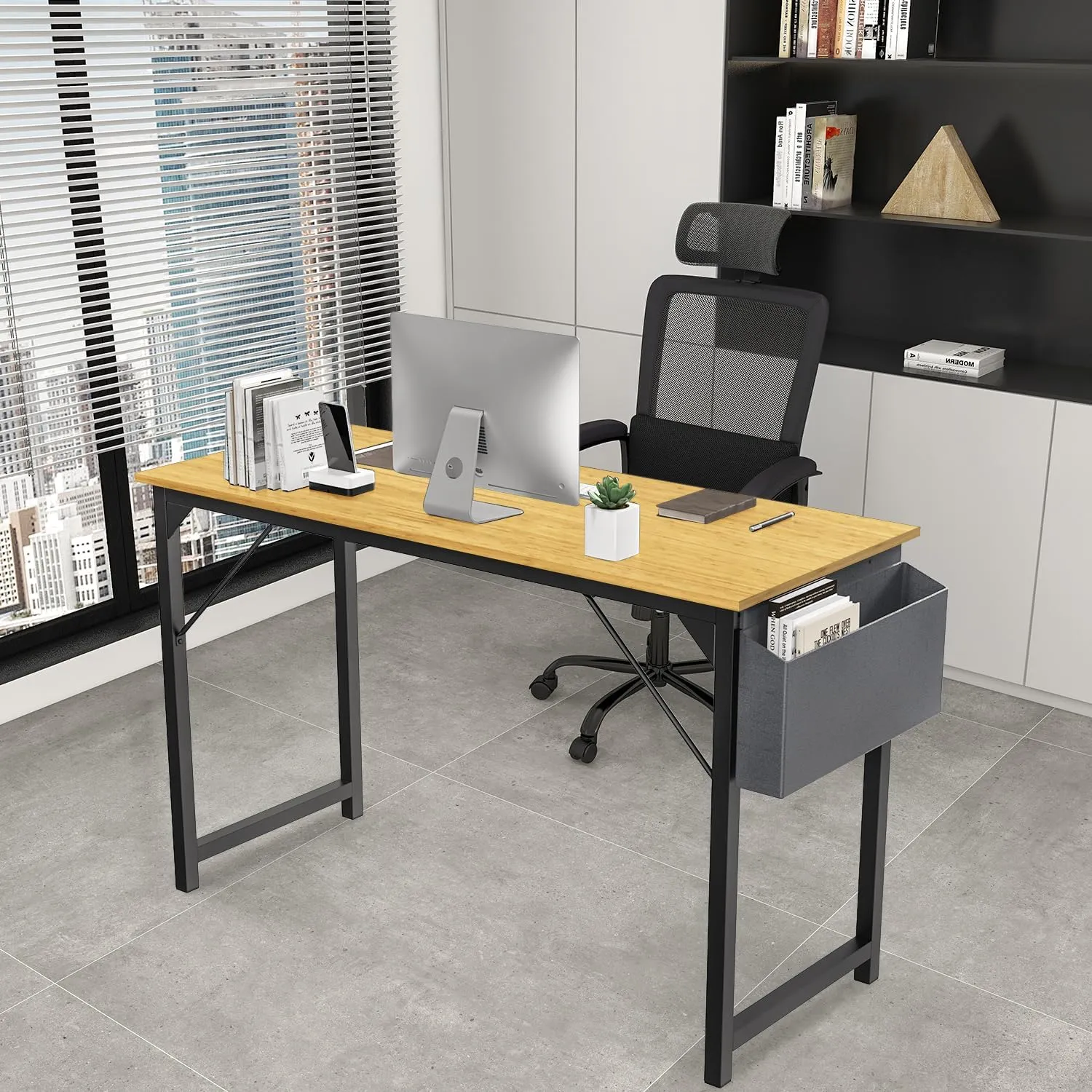 DUMOS 32 Inch Small Computer Office Desk Modern Simple Style Writing Study Work Table for Home Bedroom - Original Wood