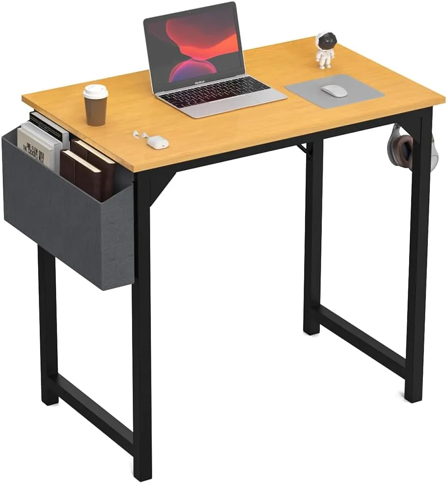 DUMOS 32 Inch Small Computer Office Desk Modern Simple Style Writing Study Work Table for Home Bedroom - Original Wood