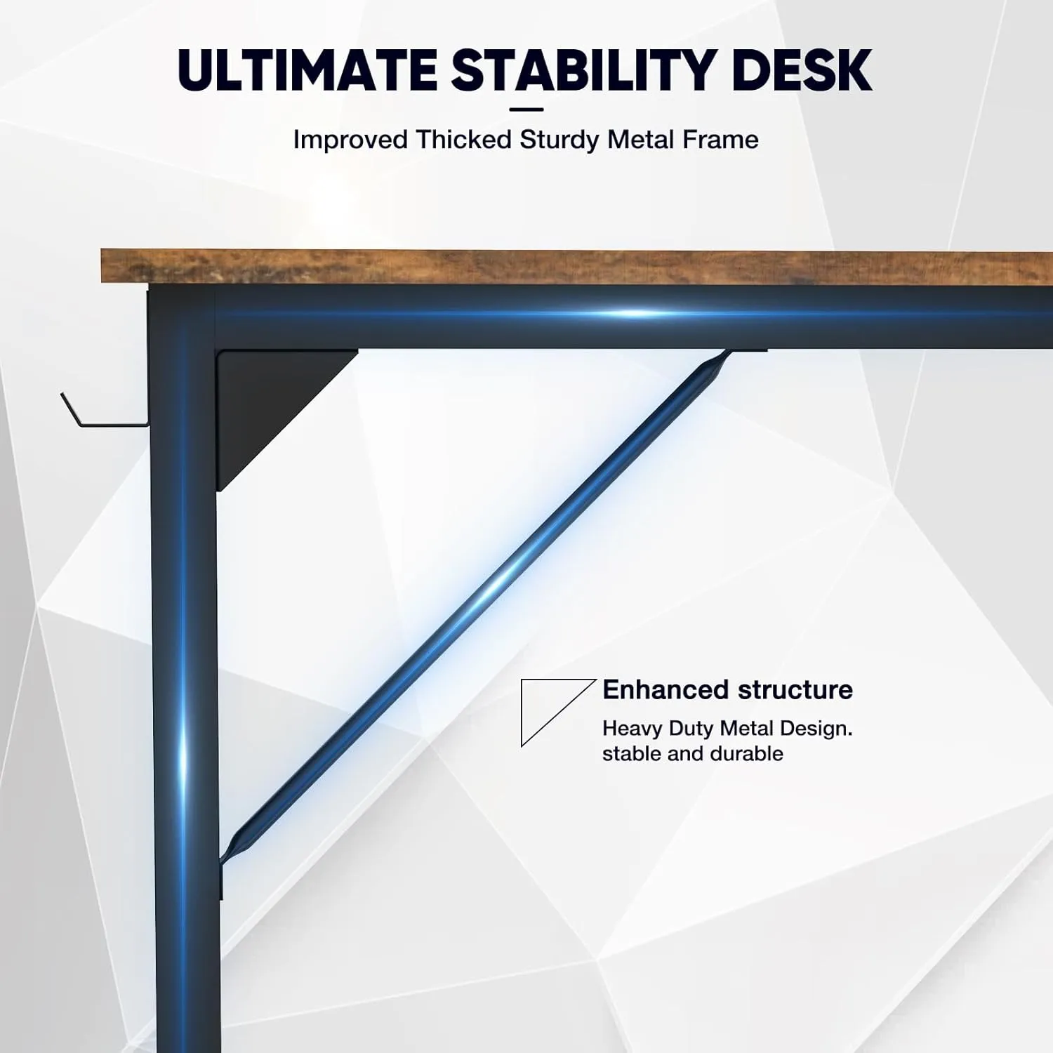 DUMOS 32 Inch Small Computer Office Desk Modern Simple Style Writing Study Work Table for Home Bedroom - Rustic Brown