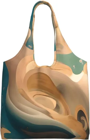 Dunhuang mystery large capacity one shoulder reusable shopping cloth bag suitable for vacation, shopping, groceries, gym