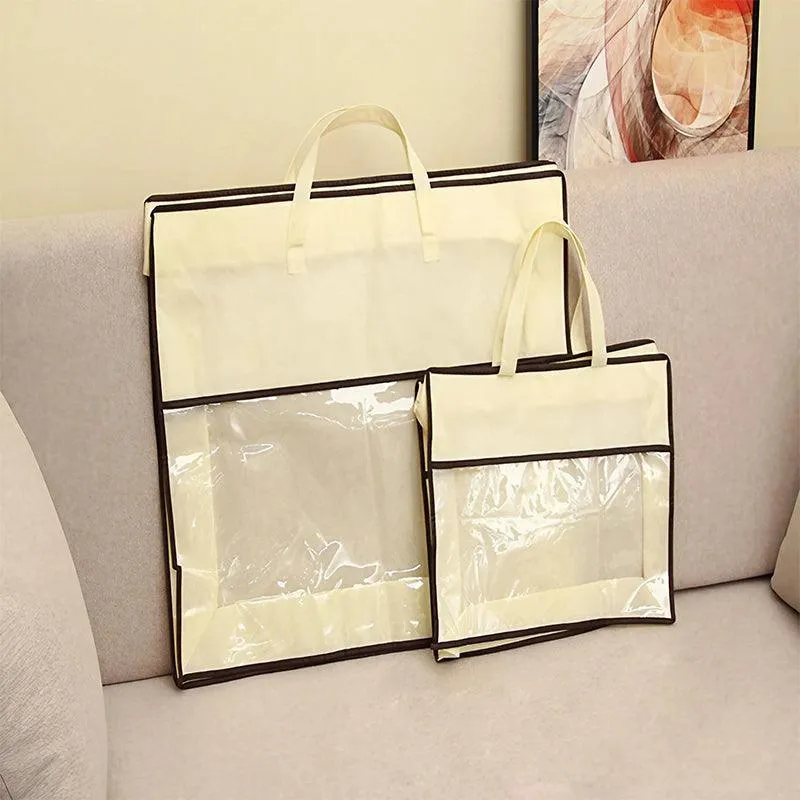 Dustproof Storage Bags 5PCS Beige PVC Non-Woven Fabric