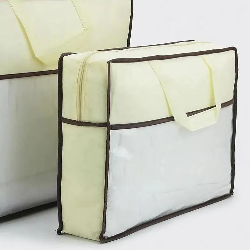 Dustproof Storage Bags 5PCS Beige PVC Non-Woven Fabric