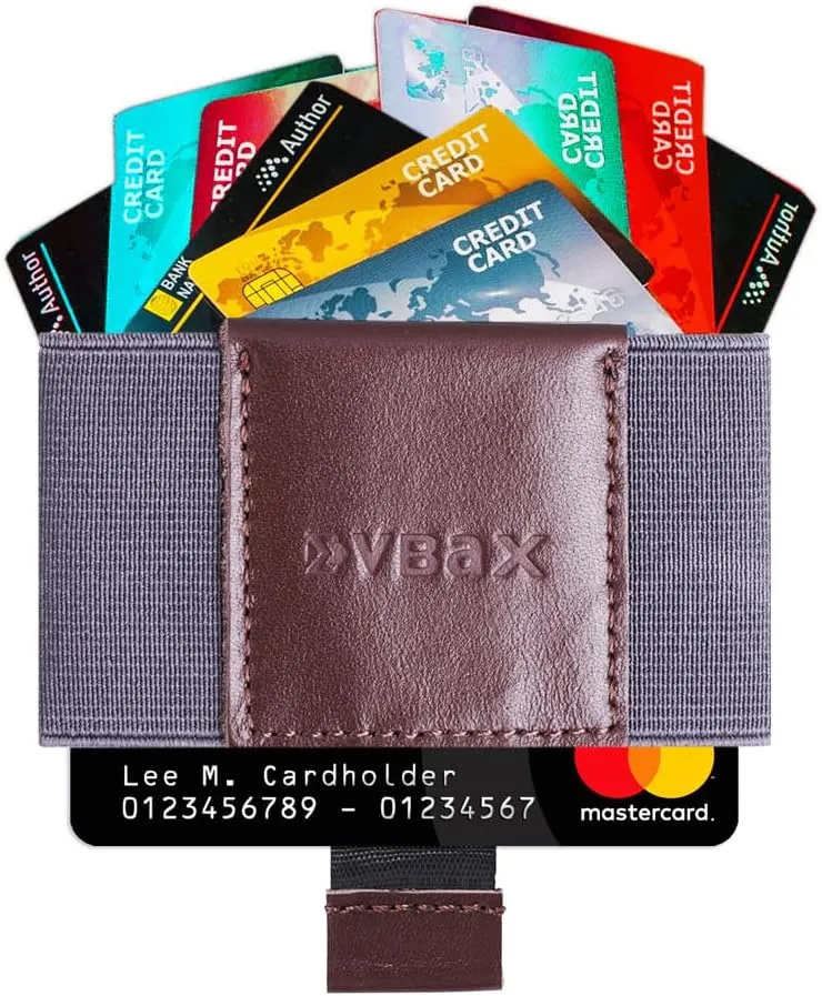 Elastic Wallet - Small Minimalists Slim Front Pocket Credit Card Holder for Men & Women (Kangsa, Pull Tab Leather)