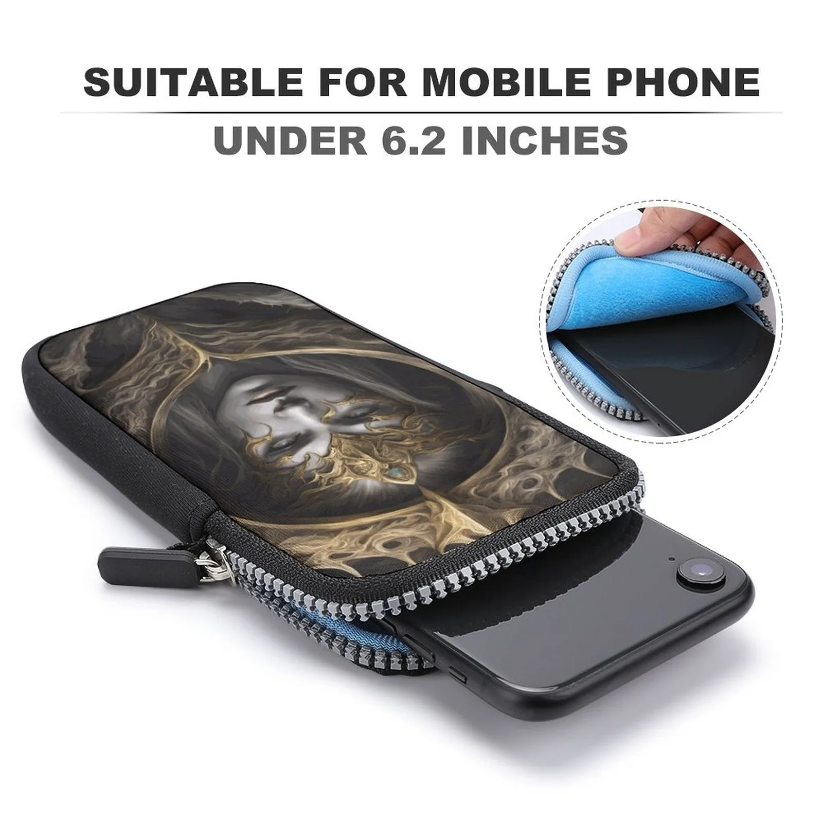 Elden Ring Queen Cell Phone Crossbody Pouch, a perfect gift for your gamer friend!
