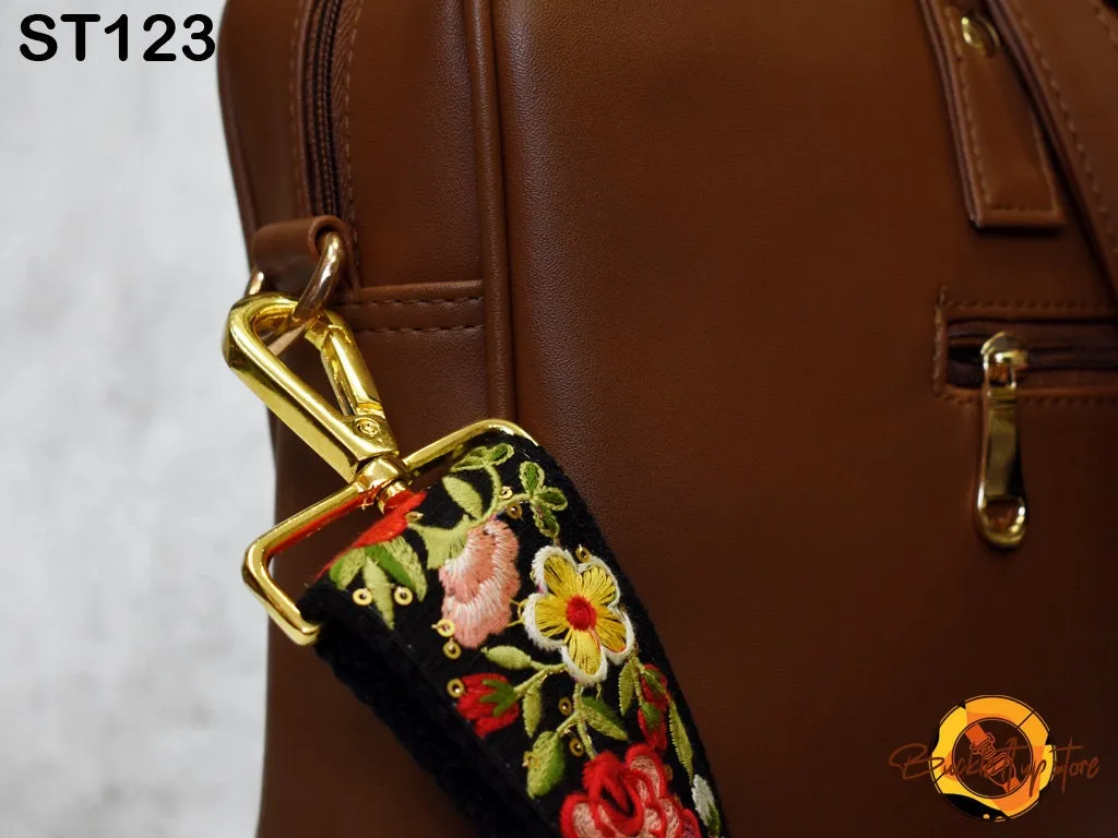Embroidered Camera Strap Crossbody Strap for Purses Adjustable Handbag Boho Bag Strap Embroidery Replacement Strap Guitar Strap Gift for her