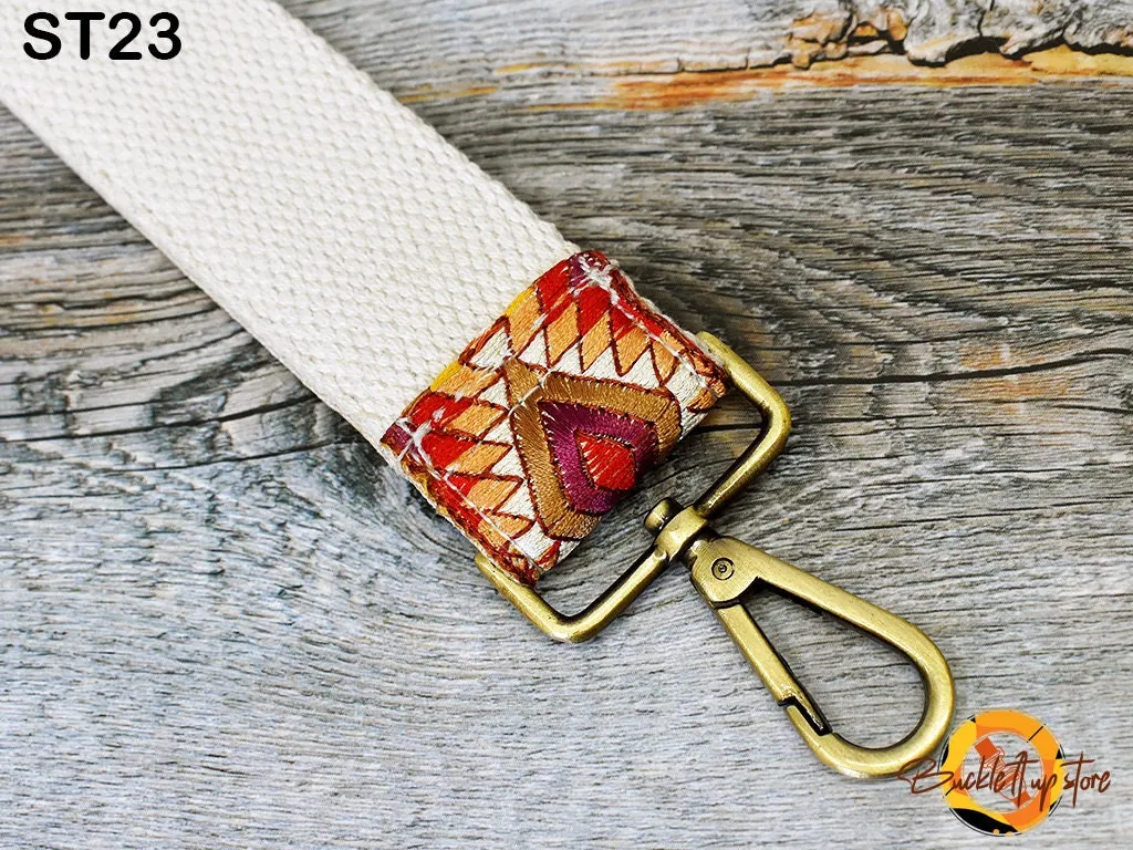 Embroidered Purse Strap Crossbody Strap for Purses Boho Bags Strap Embroidery Replacement Strap Boho Guitar Strap Handbag Strap gift for her