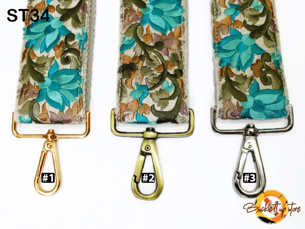 Embroidered Purse Strap Crossbody Strap for Purses Boho Bags Strap Embroidery Replacement Strap Boho Guitar Strap Handbag Strap gift for her
