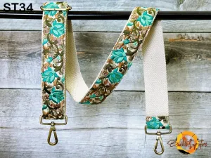 Embroidered Purse Strap Crossbody Strap for Purses Boho Bags Strap Embroidery Replacement Strap Boho Guitar Strap Handbag Strap gift for her
