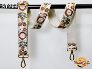 Embroidered Purse Strap Crossbody Strap for Purses Boho Bags Strap Embroidery Replacement Strap Boho Guitar Strap Handbag Strap gift for her