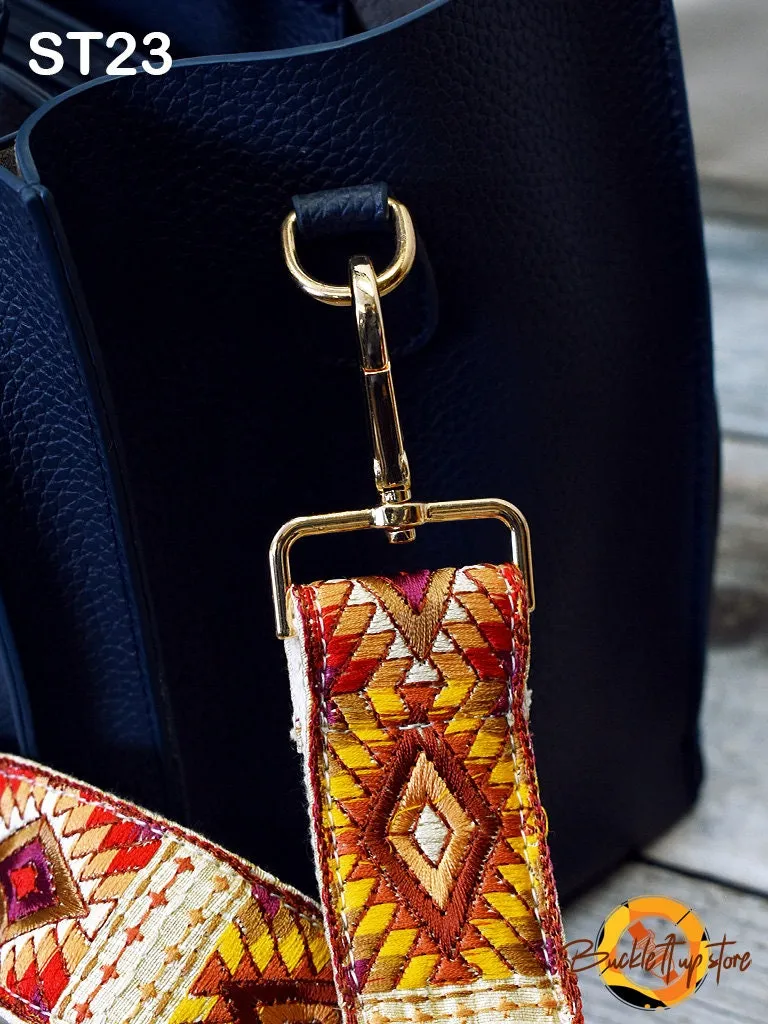 Embroidered Purse Strap Crossbody Strap for Purses Boho Bags Strap Embroidery Replacement Strap Boho Guitar Strap Handbag Strap gift for her