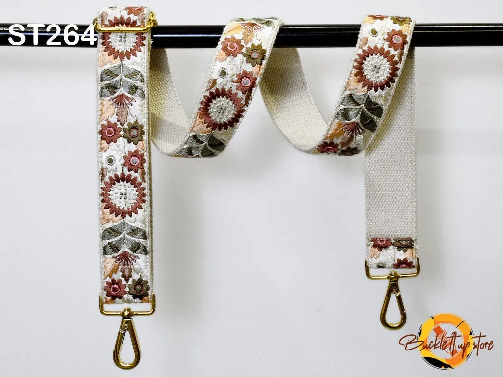 Embroidered Purse Strap Crossbody Strap for Purses Boho Bags Strap Embroidery Replacement Strap Boho Guitar Strap Handbag Strap gift for her