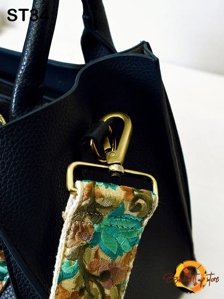 Embroidered Purse Strap Crossbody Strap for Purses Boho Bags Strap Embroidery Replacement Strap Boho Guitar Strap Handbag Strap gift for her