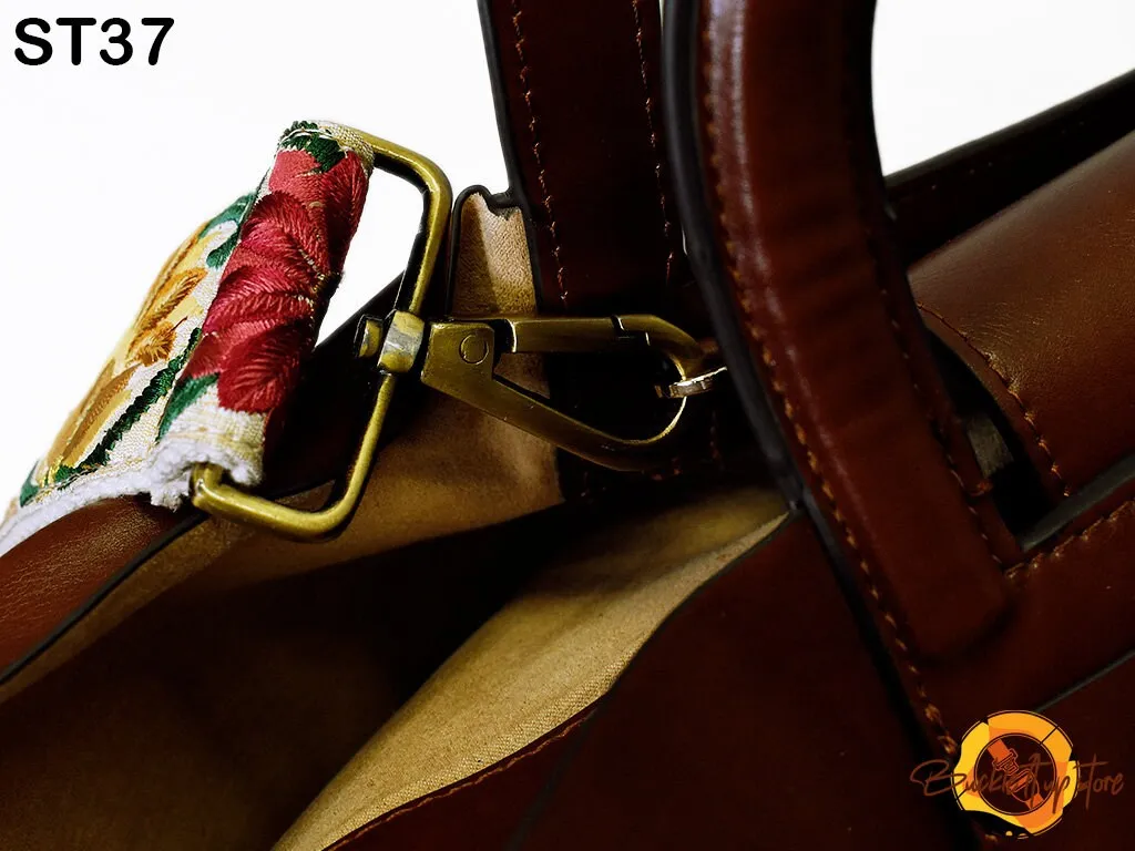 Embroidered Purse Strap Crossbody Strap for Purses Handbag Boho Bag Strap Floral Embroidery Replacement Strap Boho Guitar Strap Gift for her