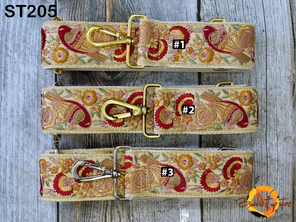 Embroidery Replacement Strap Guitar Strap Embroidered Camera Strap Crossbody Strap for Purses Adjustable Handbag Boho Bag Strap Gift for her