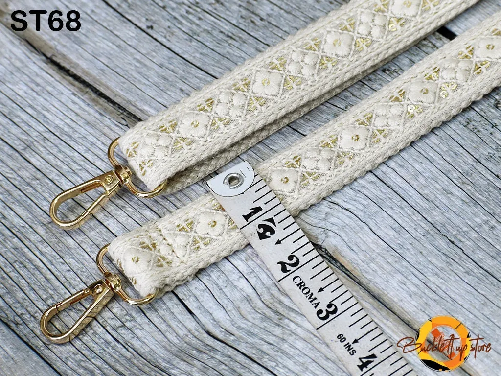 Embroidery Replacement Strap Purse Strap Crossbody Strap for Purses Embroidered Boho Bags Strap Boho Guitar Strap Handbag Strap gift for her
