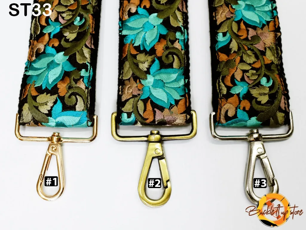 Embroidery Replacement Strap Purse Strap Crossbody Strap for Purses Embroidered Boho Bags Strap Boho Guitar Strap Handbag Strap gift for her