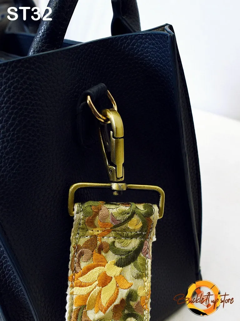 Embroidery Replacement Strap Purse Strap Crossbody Strap for Purses Embroidered Boho Bags Strap Boho Guitar Strap Handbag Strap gift for her