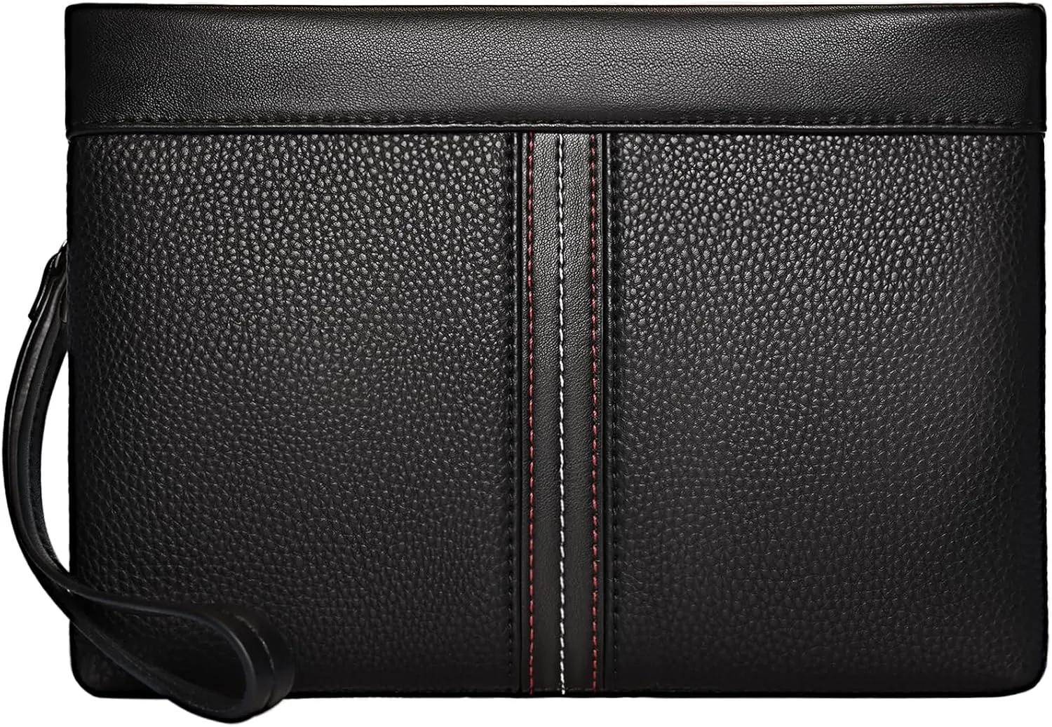 Eshow Clutch Purse for Men, Wallet Long with Zipper Men's Coin Purse Business Card Holders Gift for Father Boyfriend