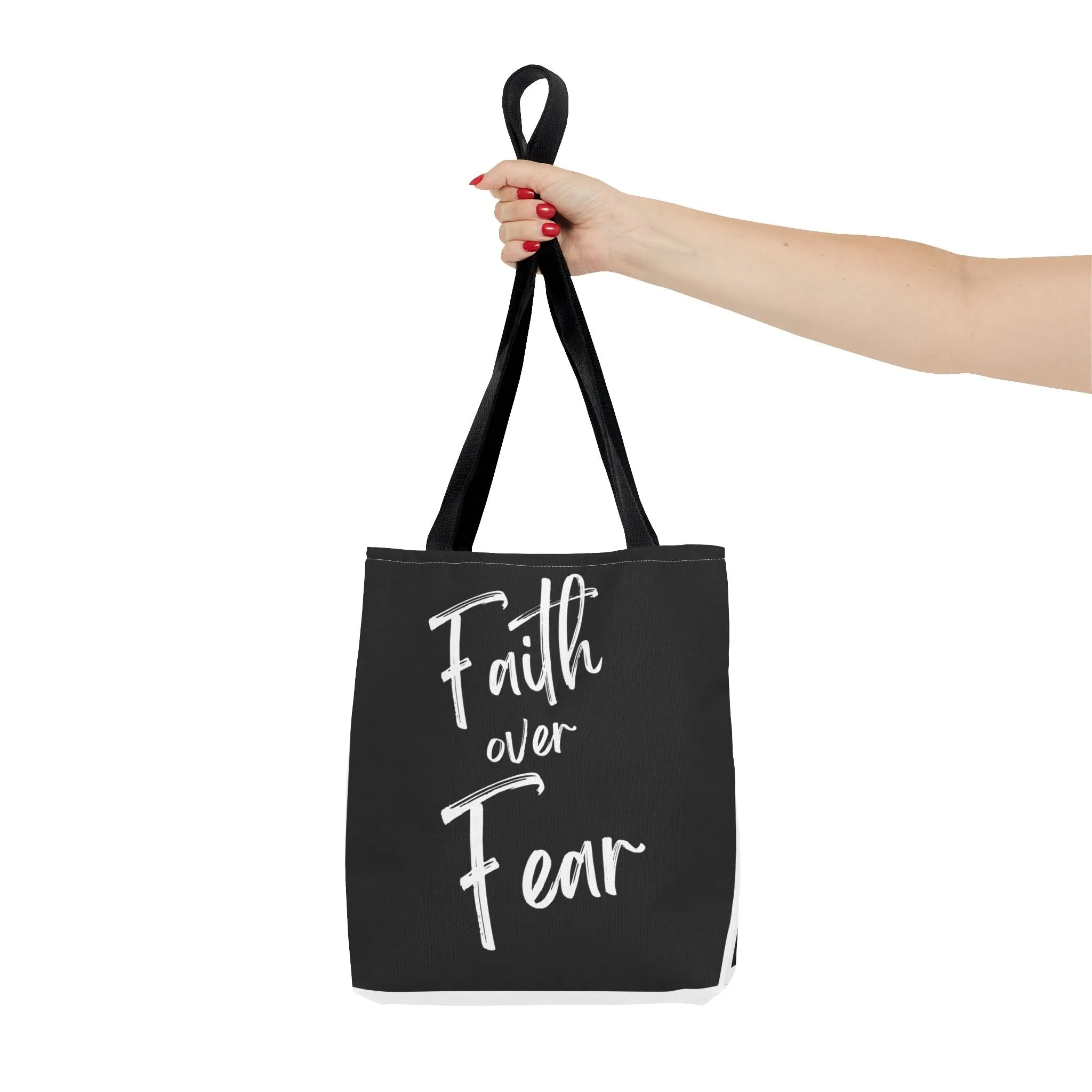 Faith It- Black Canvas Tote