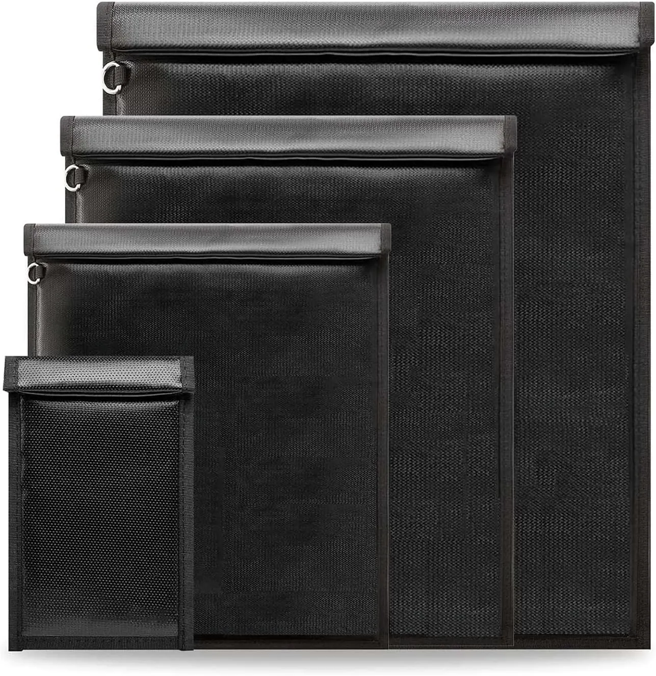 Faraday Bags, Anti-Tracking Faraday Cage, Set of 4 Sizes for Small Size Laptops, Tablets, Phones and Car Keys, RFID Signal Blocker Pouch, Fireproof & Waterproof