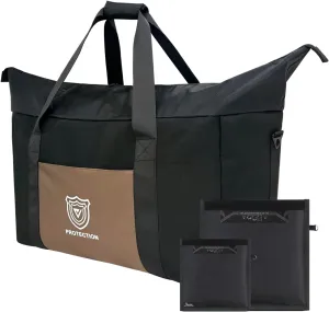 Faraday Duffel Bag - EMP Protection, RF Shielding & Signal Blocking for Data Privacy, Anti-Tracking Executive Security Faraday Duffle Bag for Electronics with 2 Detachable Faraday bags