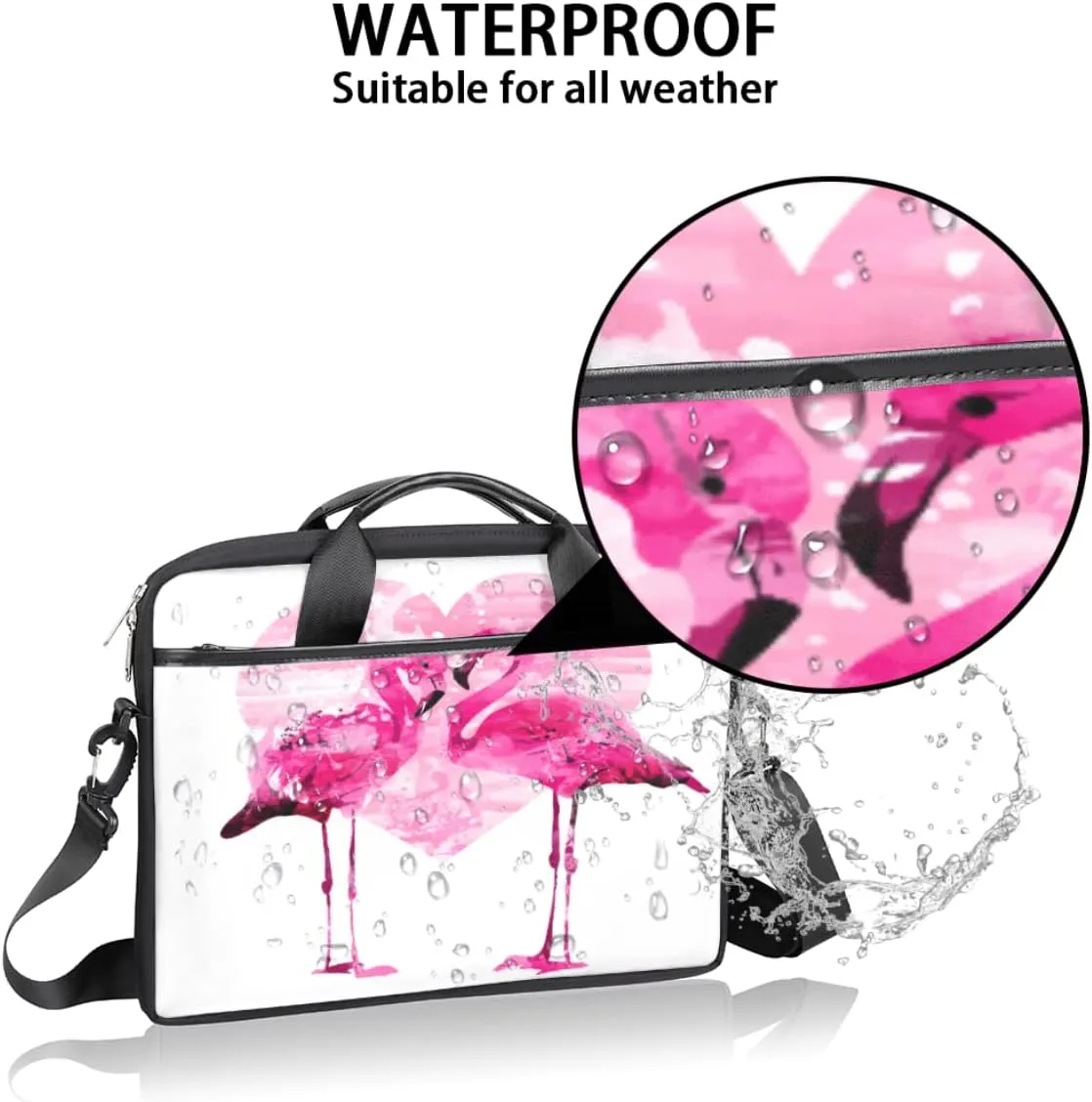 Farmhouse Rooster Farmland Laptop Shoulder Messenger Bag Waterproof Laptop Briefcase with Handle and Padded Strap Case Sleeve
