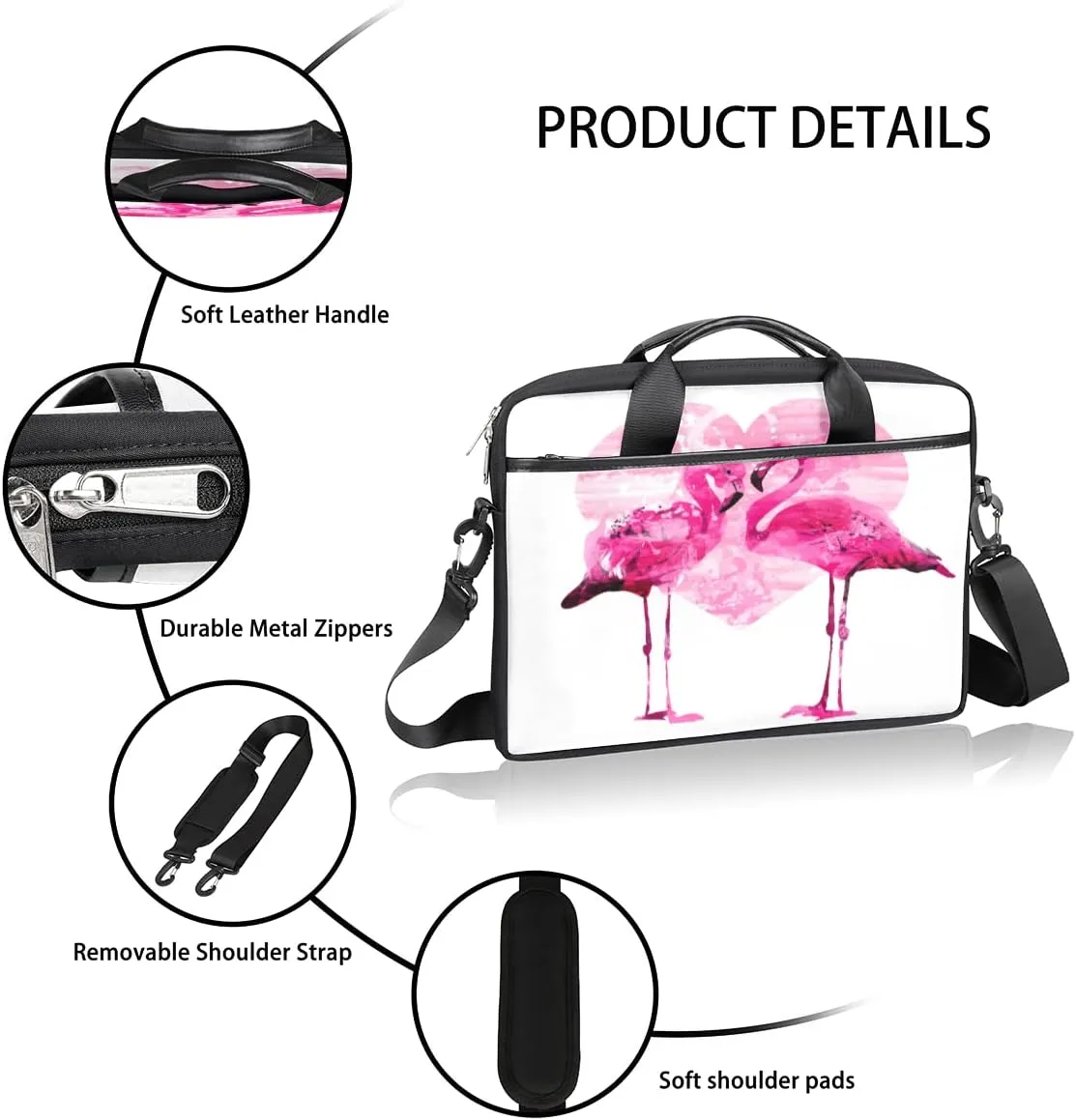 Farmhouse Rooster Farmland Laptop Shoulder Messenger Bag Waterproof Laptop Briefcase with Handle and Padded Strap Case Sleeve