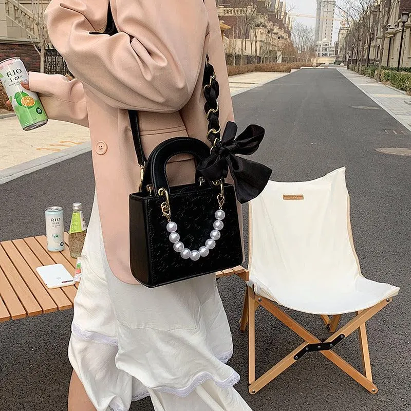 Fashion Pearl One-shoulder Women's Bag Net Celebrity Western Style Messenger