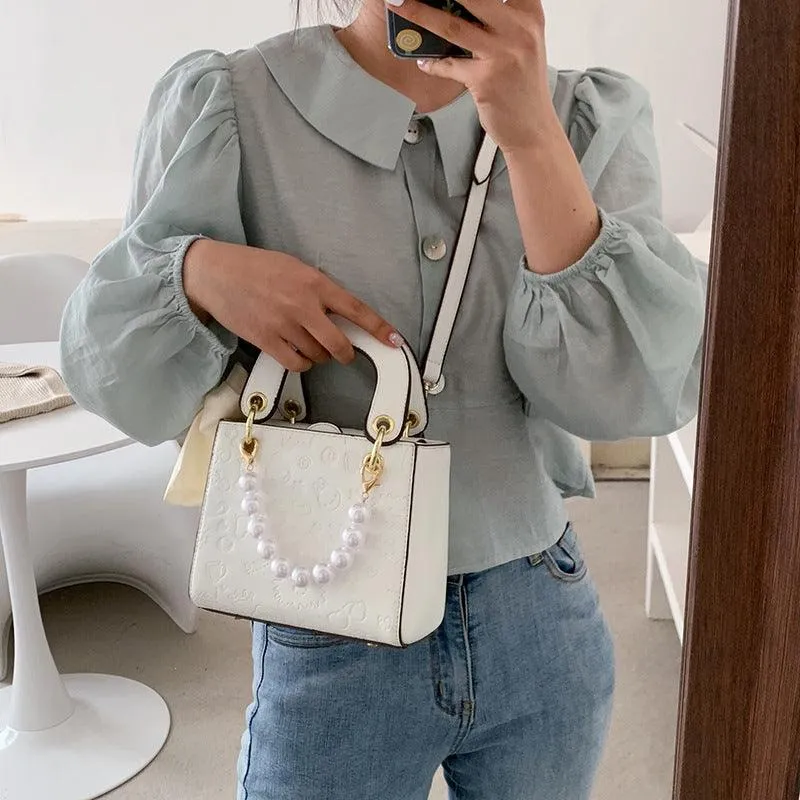 Fashion Pearl One-shoulder Women's Bag Net Celebrity Western Style Messenger