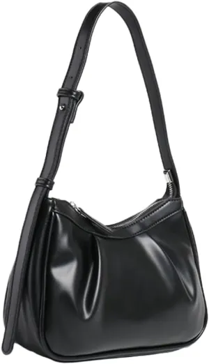 Fashion PU Leather Shoulder Bag for Women Cloud Cute Purse Totes Handbag Underarm Top Handle Bag Pleated Satchel