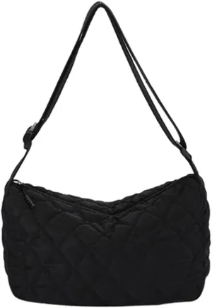 Fashion Quilted Shoulder Bag Large Capacity Satchels Bags Adjustable Strap for Travel Shopping Lady Daily Purse