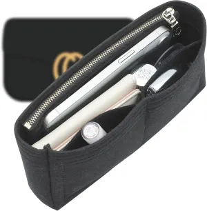 Felt Mini Purse Organizer Insert with Zipper Compatible with GG Marmont Matelasse Shoulder Bag