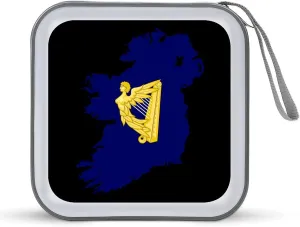 Flag Map of Kingdom of Ireland CD Case 40 Capacity DVD Holder Disc Wallet Storage Bag Organizer for Car Home Travel